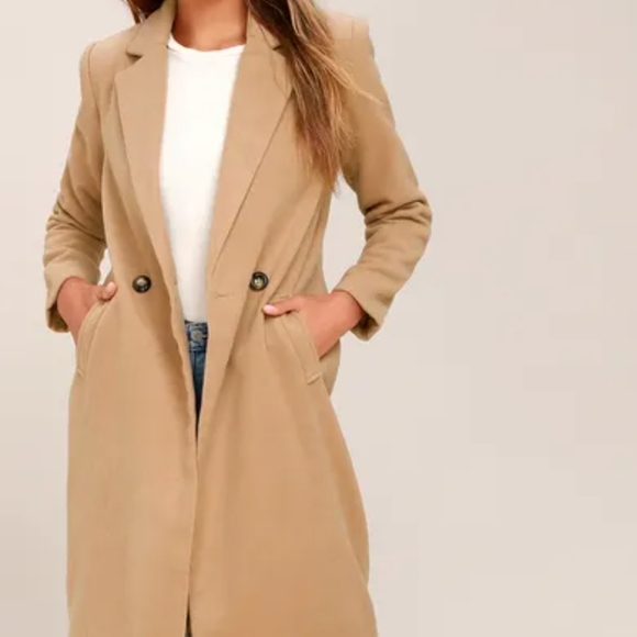 lulus camel coat